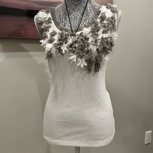 NWT White Puffy Tank Top